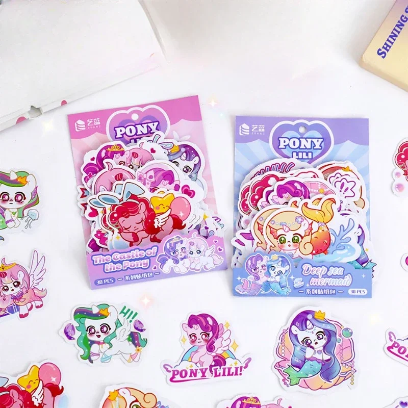 Kawaii My Little Pony Stickers Cartoon Kids DIY Gifts Sealing Label Stick Scooter Mobile Phone Waterproof Decorative Stickers