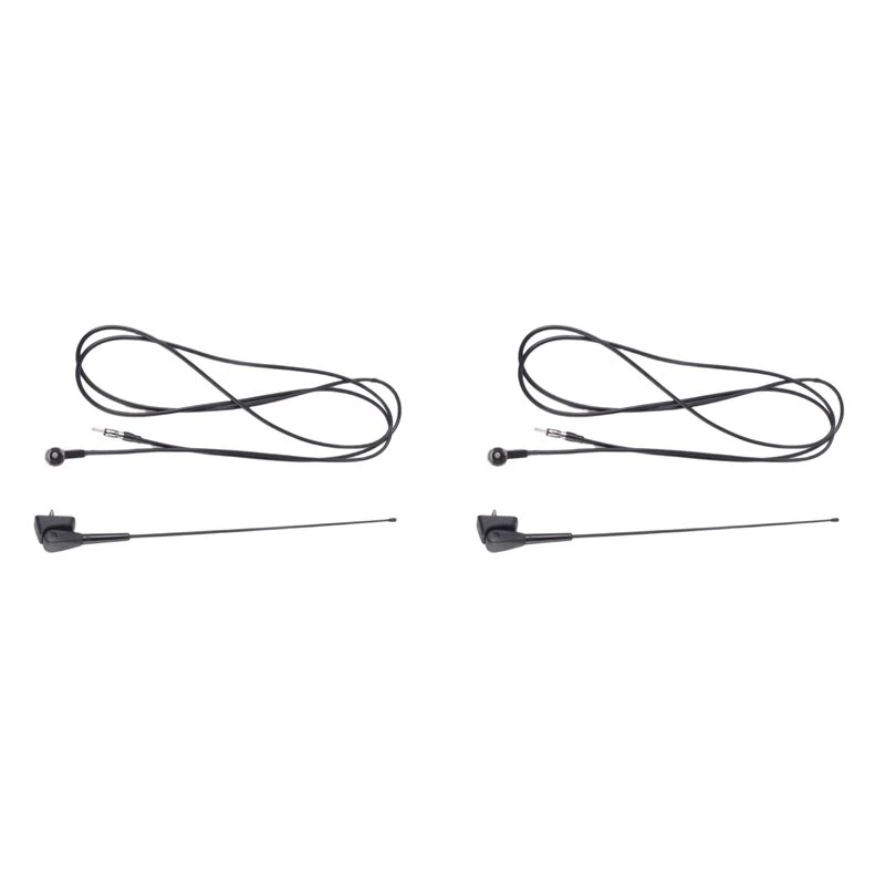 2 Set 17 Inch Square Base Roof Antenna And Mount With Wiring For 106 205 206 306 307 309 406 806-A97E