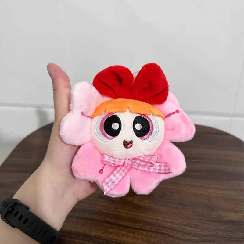 Pluszowe zabawki anime Powerpuff Girls, seria Cherry Blossom, urocze pluszaki z kreskówek, zawieszka do plecaka, dekoracja.