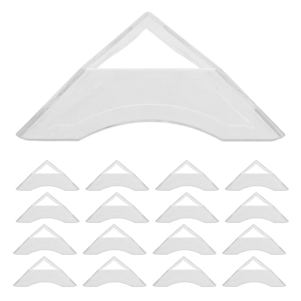 24 Pcs Transparent Cube Base Tripod Stands for Display Crystal Toy Shelf Plastic Sphere Rack