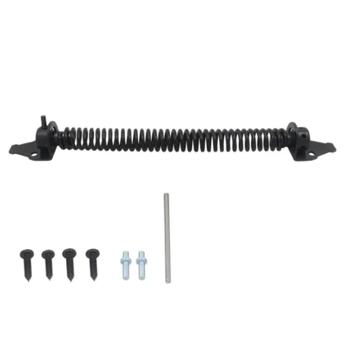 Imagen 2 del producto Muelles de puerta de alta resistencia, cierre de puerta de jardín de acero al carbono, resorte de tensión de puerta de cierre automático, cierre de puerta tensor ajustable