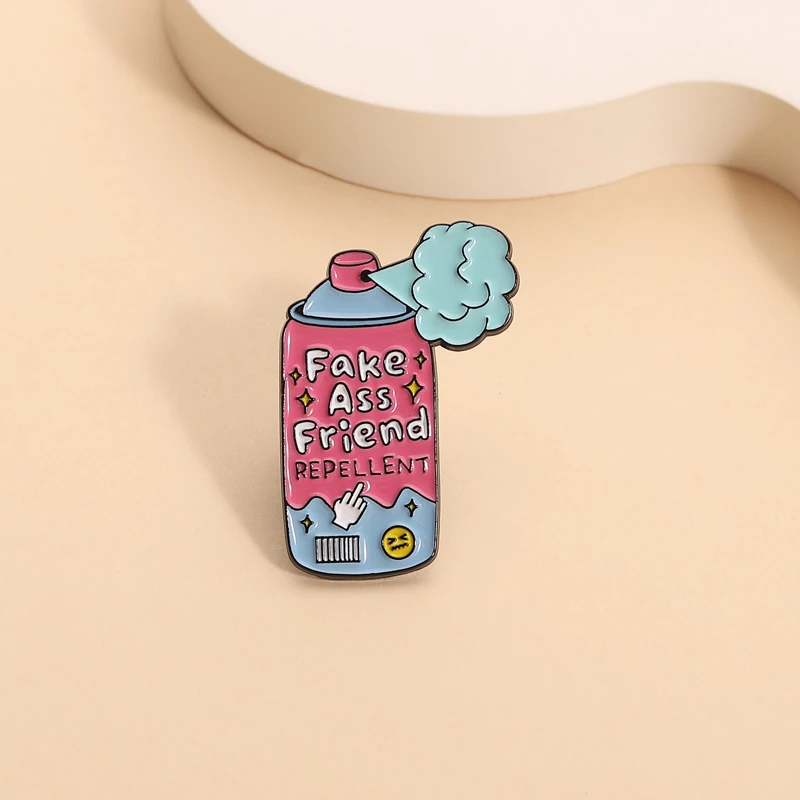 وهمية الحمار صديق طارد المينا دبابيس الوردي الأزرق رذاذ زجاجة دبابيس التلبيب شارات متعة كول مجوهرات هدية للأصدقاء