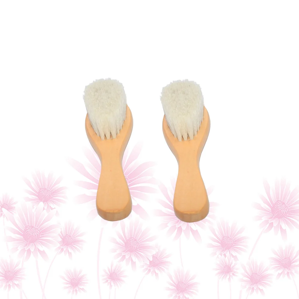 

2pcs Hair Comb Set Bathing Tools Soft Brush Bamboo Handle Hair Brush For Baby Hairbrush Shower Cleaning Infant Care