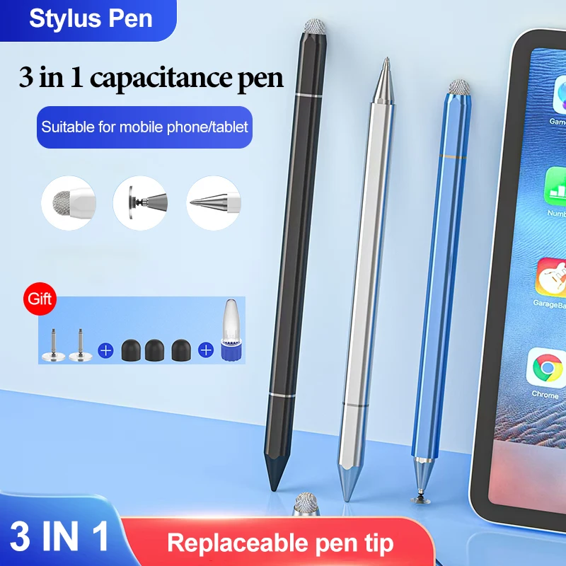 3 In 1 Stylus Pen For ipad Touch Pencil For Cell Phone Stylus For  Android Pen For phone Touch Screen Magnetic Stylus Pen iphone