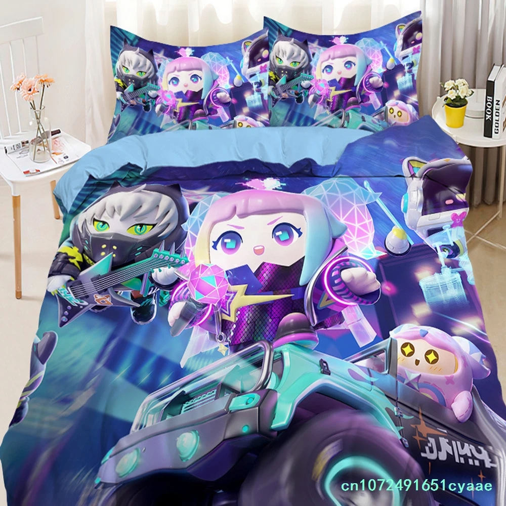 3D Eggy Party Bedding Sets Comforter Quilt Bed Cover Duvet Cover Pillow Case 2-3 Pieces Sets Kids Adult Size Bedroom Decoration