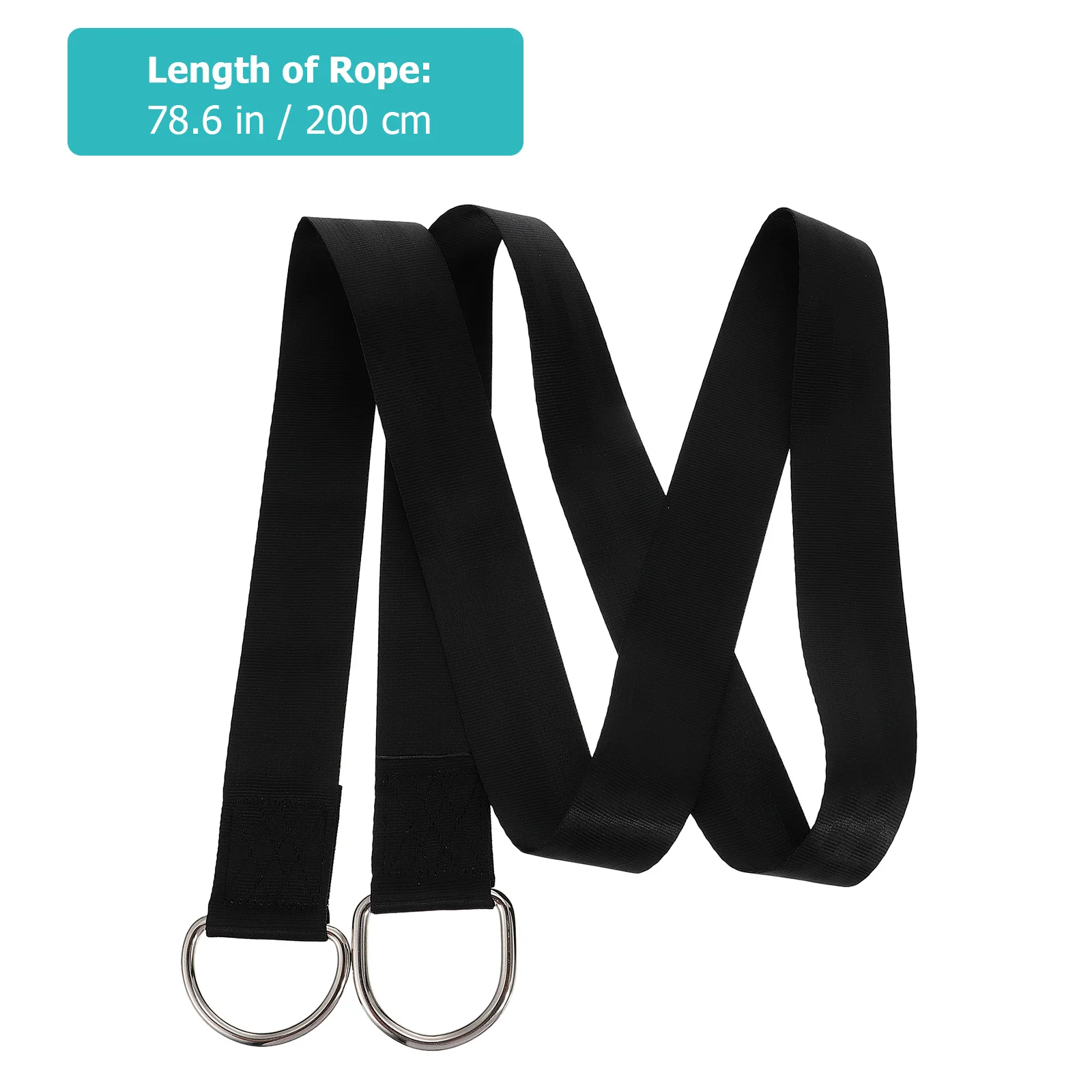 

1Set Hammock Straps Heavy Duty Outdoor Swing Ropes Tie Kit Black Tree Hanging Straps Set for Camping Swing Hangers