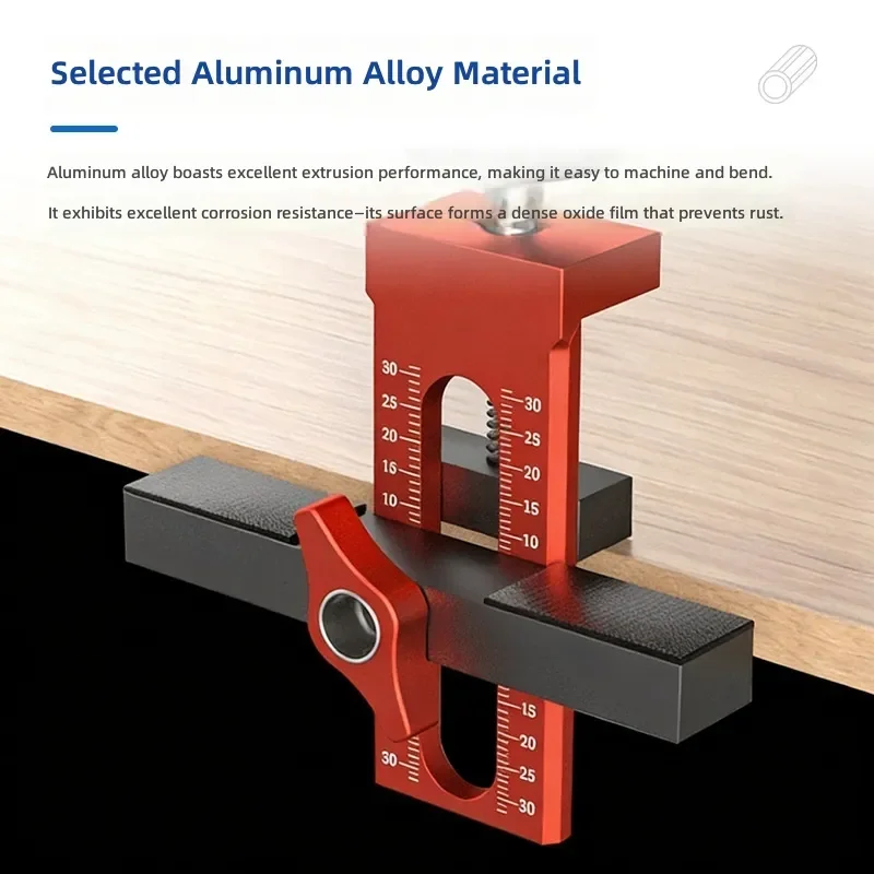 for Cabinet Door Installation Tool Aluminum Alloy Multi-functional Hanging Wardrobe Fast Punching Positioning Device