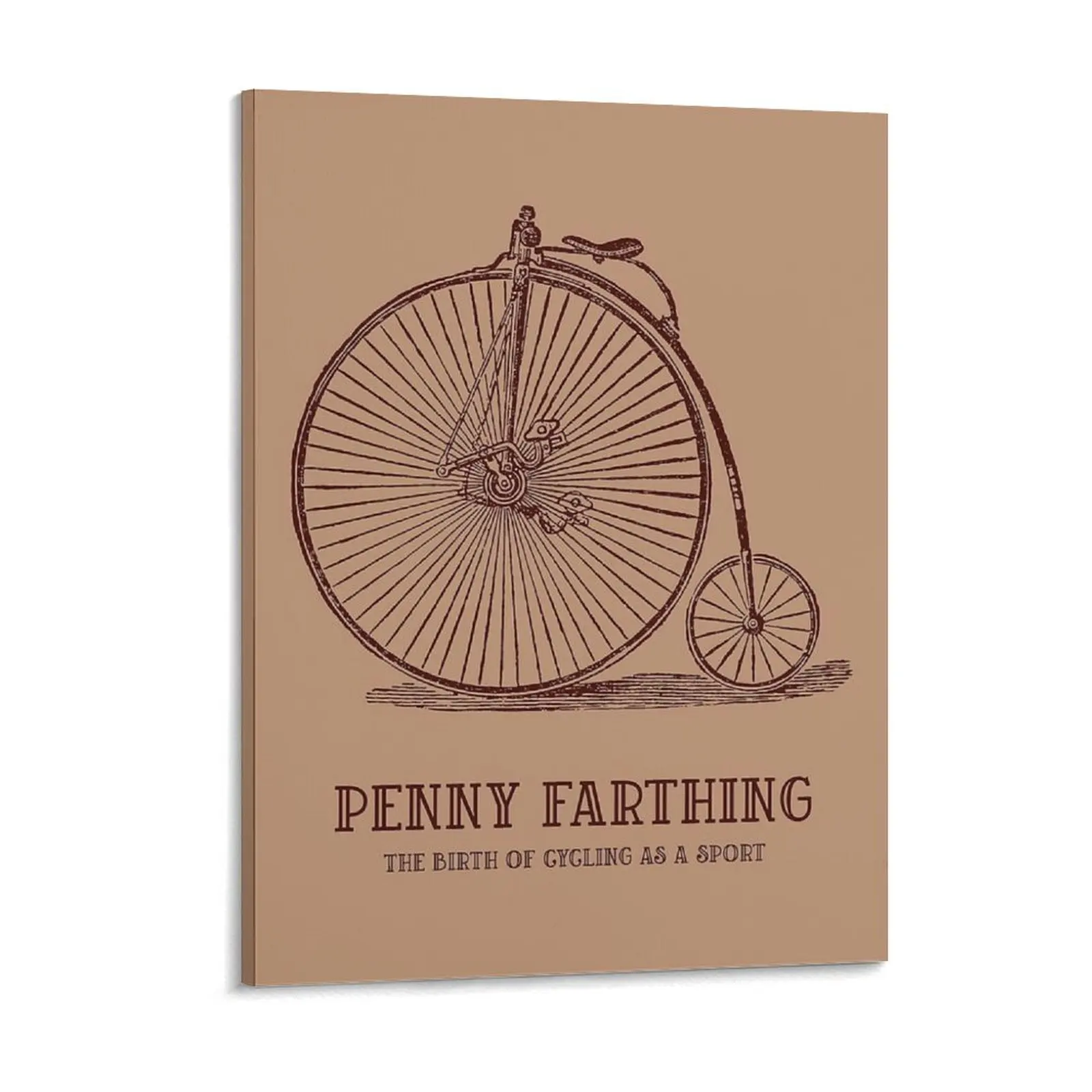 

Penny Farthing Bicycle The Birth Of Cycling As A Sport Light Canvas Painting Printed Garage Living Room Framed Wall Paintings