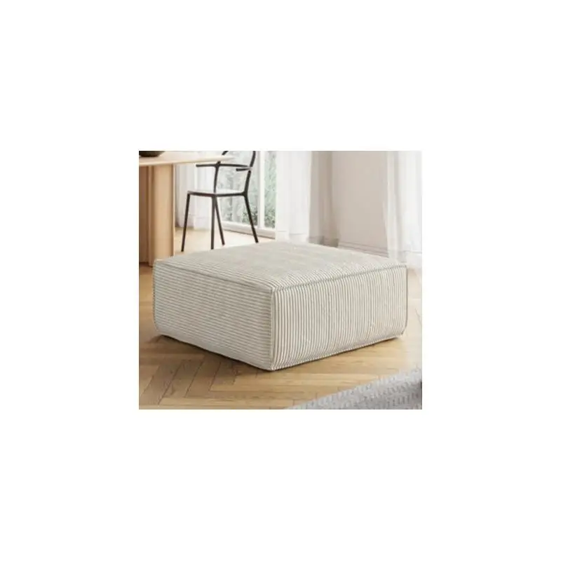 

Cream Sectional Sofa Ottoman - Versatile Upholstered Footrest for Living Room, Lounge, or Home Theater, Stylish & Functional