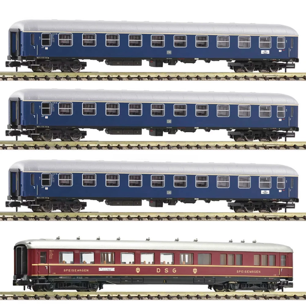 N Type 1/160 Toy Train 881910 DB Three-generation Passenger Carriage Four section Carriage Set Adult Toy Gifts