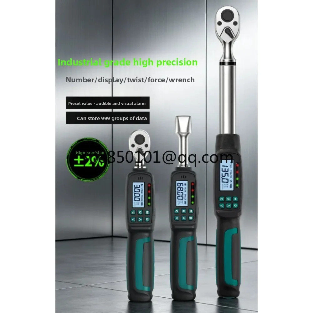 High precision electronic digital torque wrench with adjustable torque in kilograms and tester for steel bars