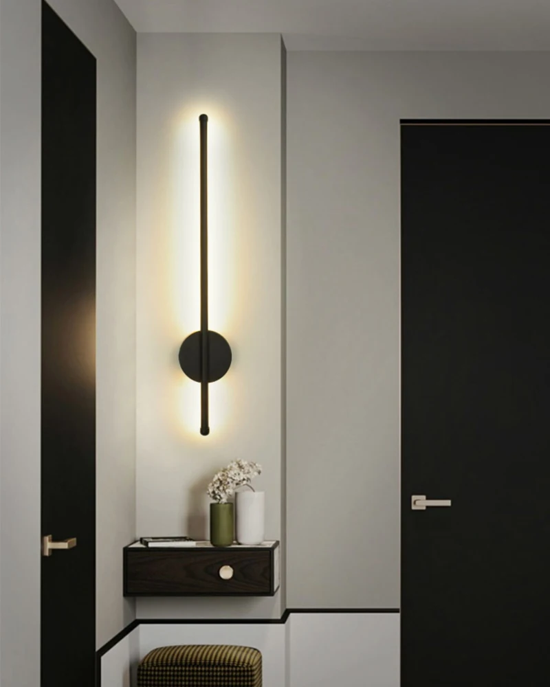 LED-Wandleuchten für den Innenbereich, für Schlafzimmer, Nachttisch, Schwarz, Gold, Innen-LED-Wandleuchten, Wandbeleuchtung, Wandleuchte, Korridor, Hartdraht – Detail 9