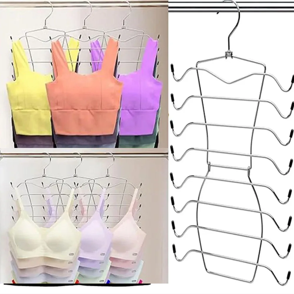 Clothes hanger 1/2/3 Pack Multi-Layer Underwear Folding Hanger Sling Bra Storage Trouser Racks Do Not Leave Traces Of Multi-Func