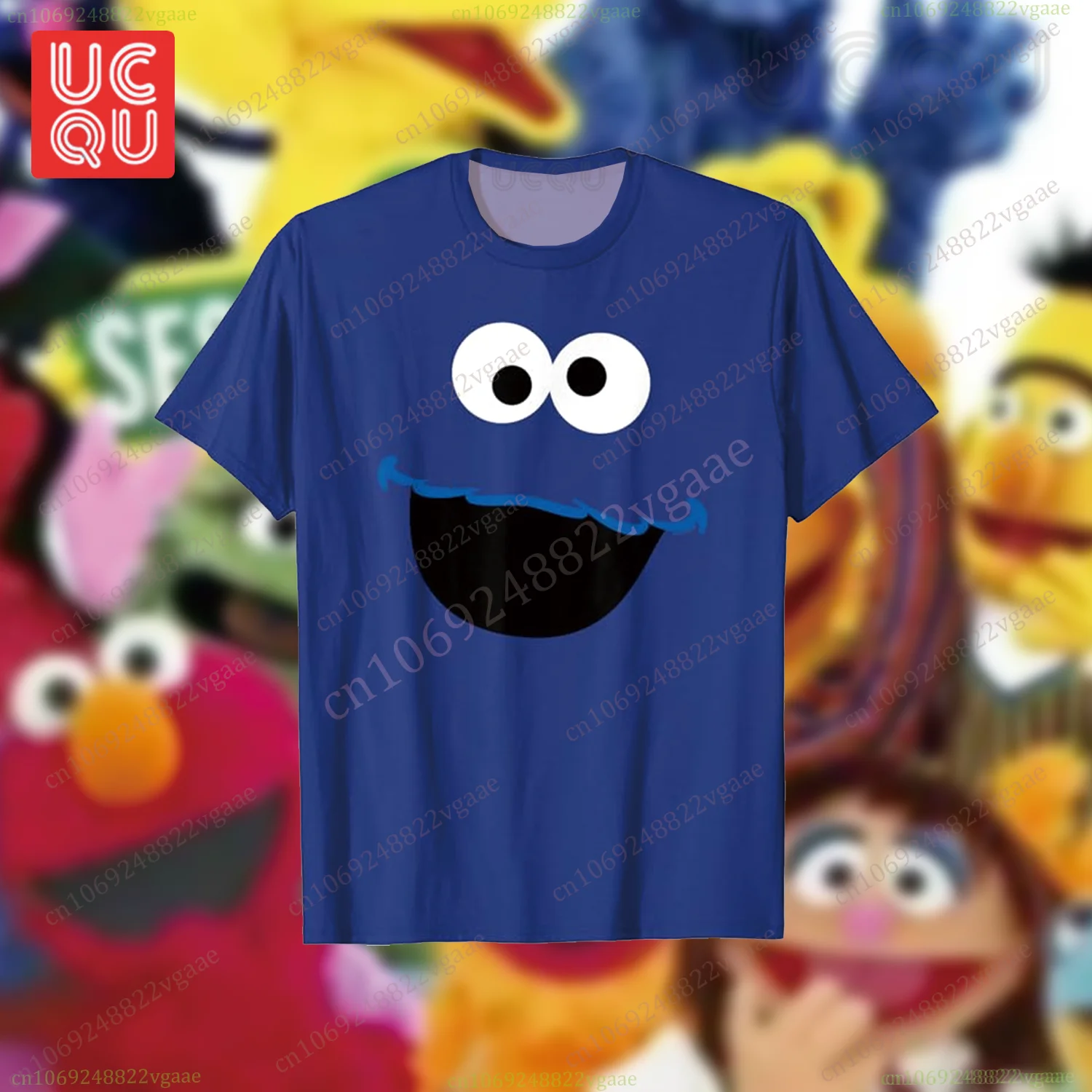 تلفزيون إلمو تي شيرت للأطفال الأولاد الكرتون تي شيرت قصير الأكمام تي شيرت السمسم الشارع مضحك ملابس الفتيات كوكي الوحش