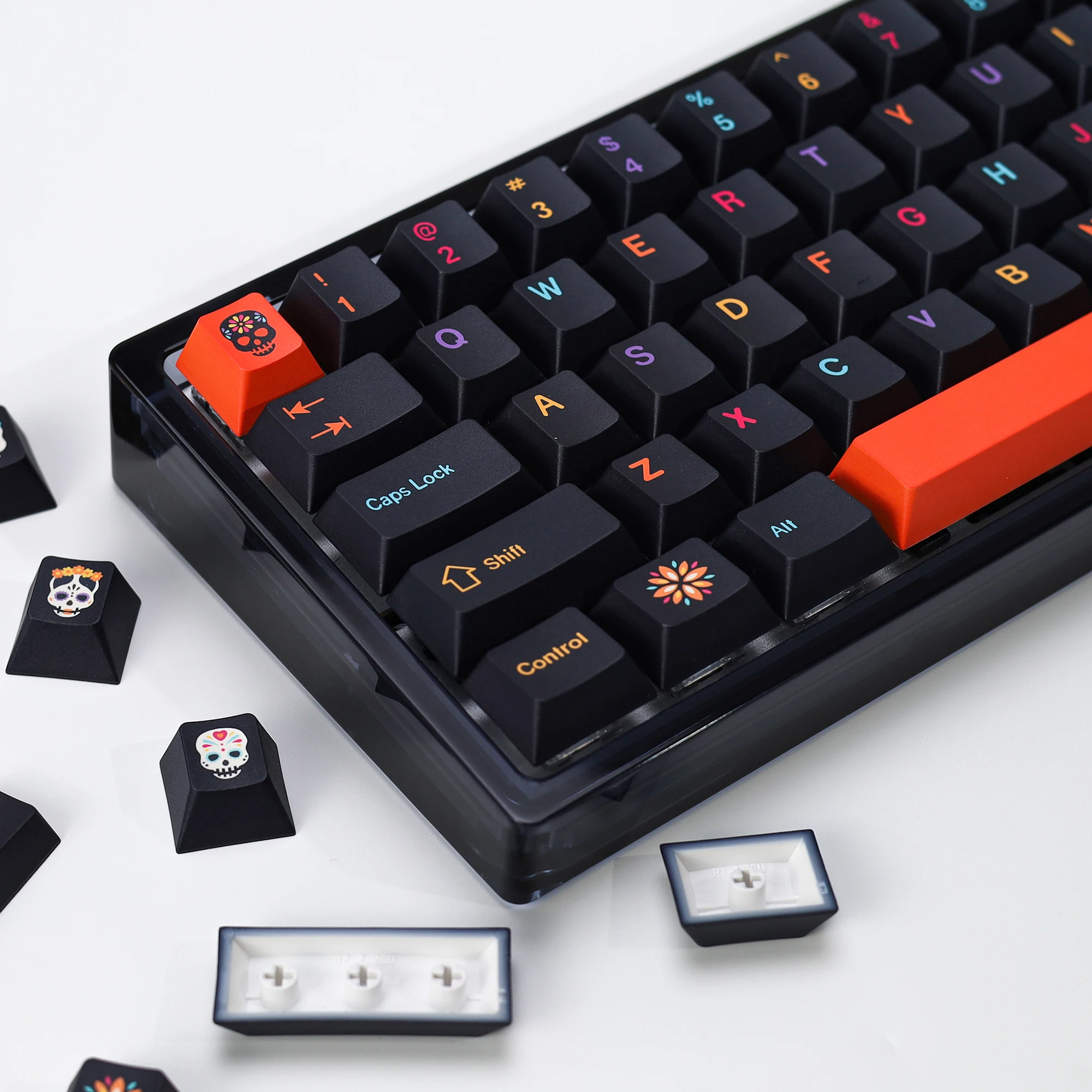 

KBDiy GMK Mictlan 143 Keys PBT Keycap Hangul Dye-Sub Cherry Profile Alice ISO 7U Keycaps For Aula 60 Mechanical Keyboard Gaming
