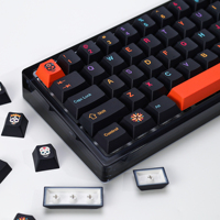 KBDiy GMK Mictlan 143 Keys PBT Keycap Hangul Dye-Sub Cherry Profile Alice ISO 7U Keycaps For Aula 60 Mechanical Keyboard Gaming