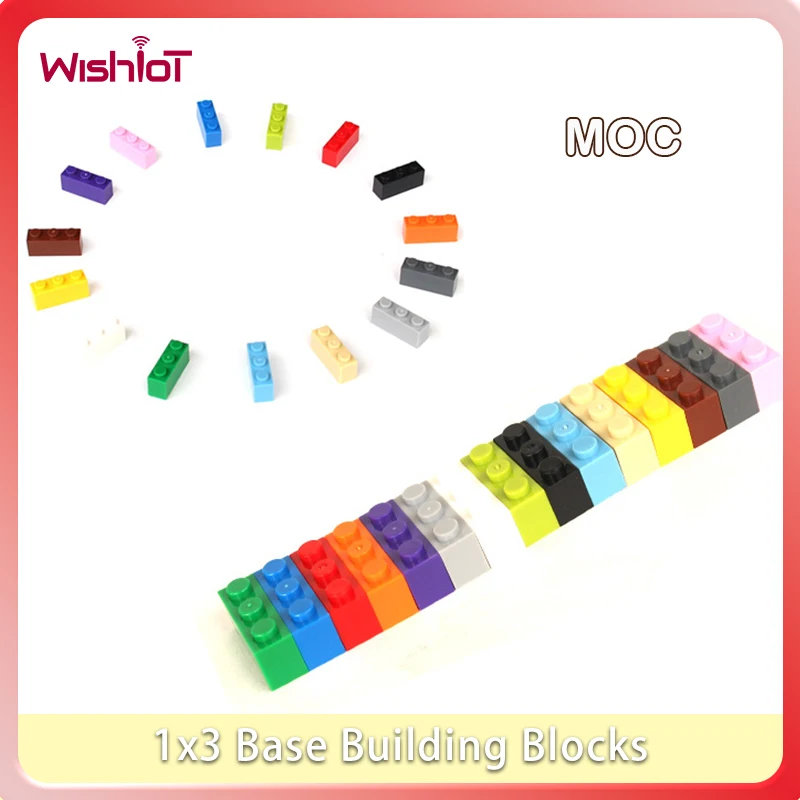 1x3 Klassische Basis Bausteine MOC Technocal DIY Spleißen Auto Haus Tier Kompatibel Ziegel Kind Geändert Ersetzen Spielzeug