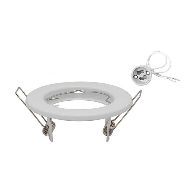 ELEG-12Pcs Down Light Frame Recessed LED Ceiling Fixtures Downlight GU10 MR16 Ceiling Spot Lights Fitting Fixture White