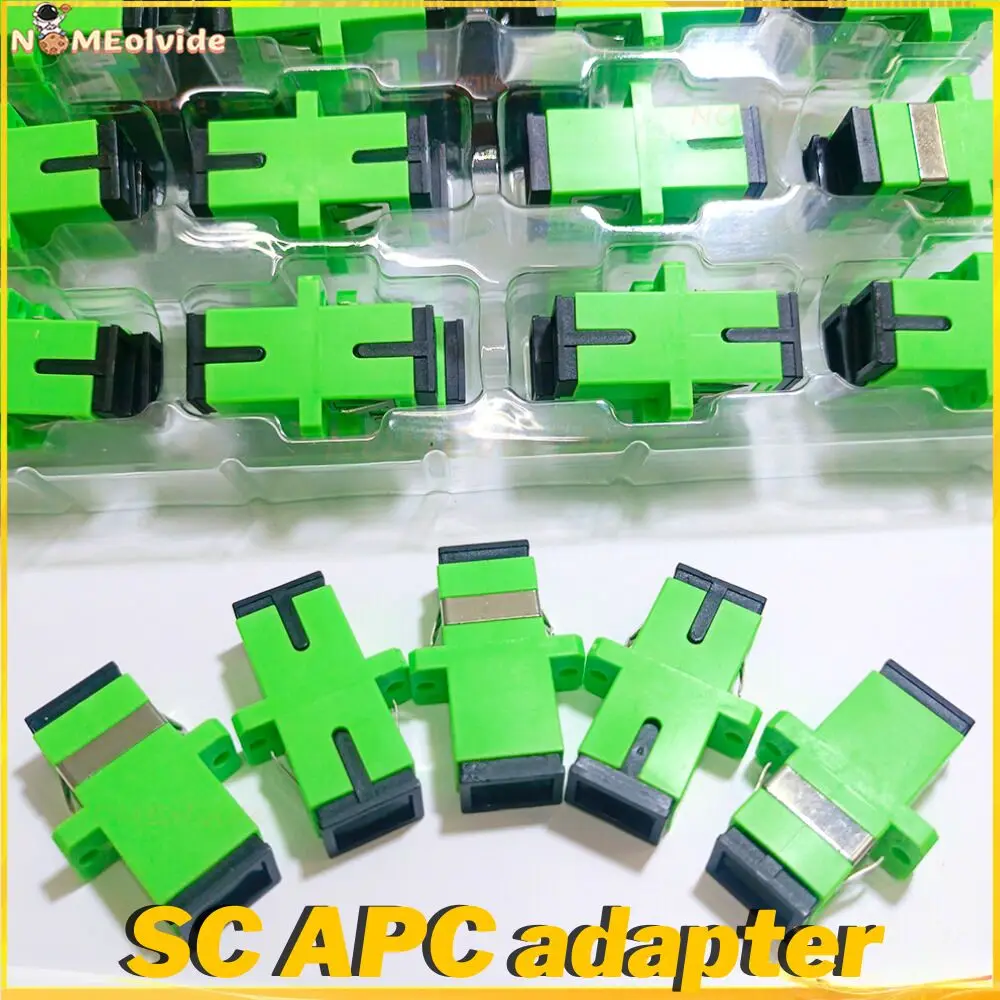 SC Fiber Optical Flange Connector Adapter Single Core SC / APC SM Flange Singlemode Simplex SC-SC APC Coupler Connector FTTH