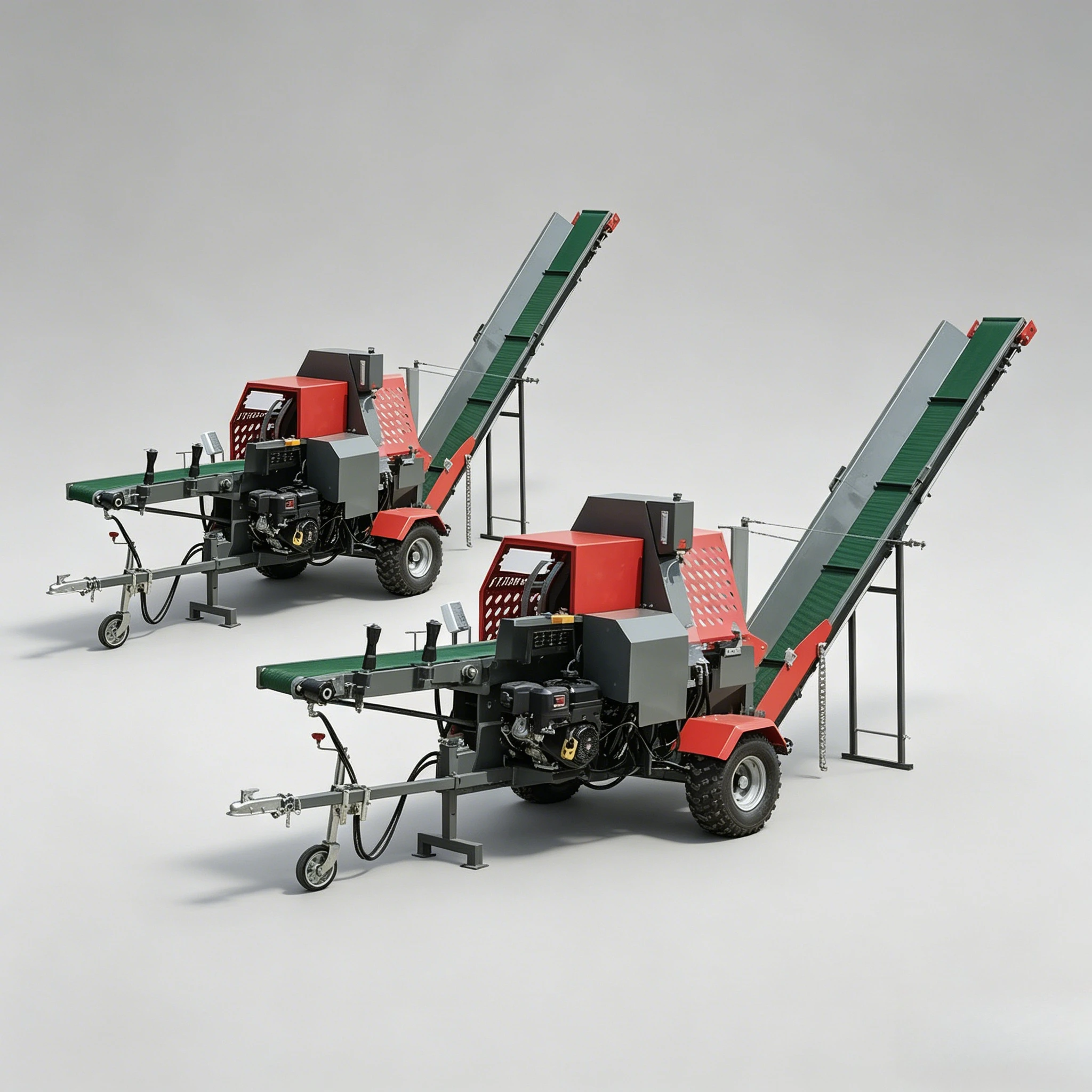 Automatic Firewood Processor, Max 480mm Log Sawing & Splitting Hydraulic Wood Splitter Machine customized