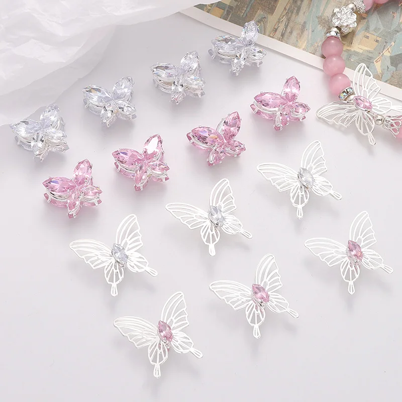 

Alloy Beads Zircon Butterfly Charms Beading Pendants Earring Jewelry DIY Gifts Beads Making Accessories Girl Necklace Bracelet