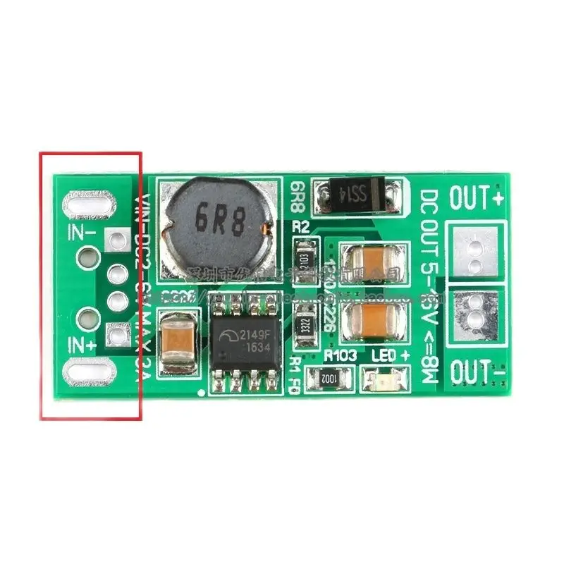 8W Low-voltage High-power Boosting and Stabilizing Power Module Output 5/9/12V Mobile Supply