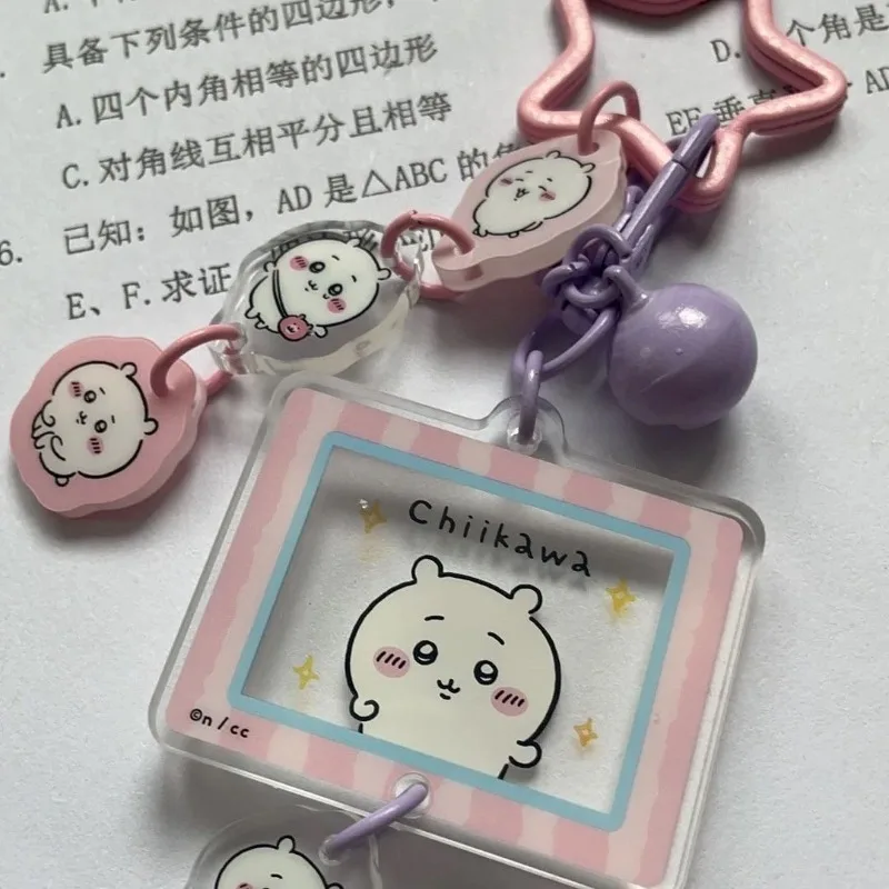 MINISO Chiikawa Usagi Hachiware لطيف المفاتيح مفتاح حقيبة مدرسية قلادة فتاة هدية قلادة أنيمي جميل Ins Kawaii اكسسوارات لطيفة #3