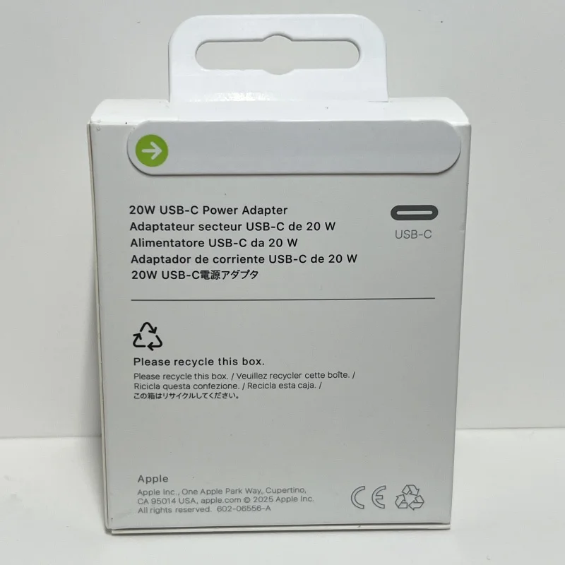 أبل الأصلي USB-C 20 واط محول شاحن شحن سريع آيفون 17 16 15 برو ماكس زائد الهواء ميني