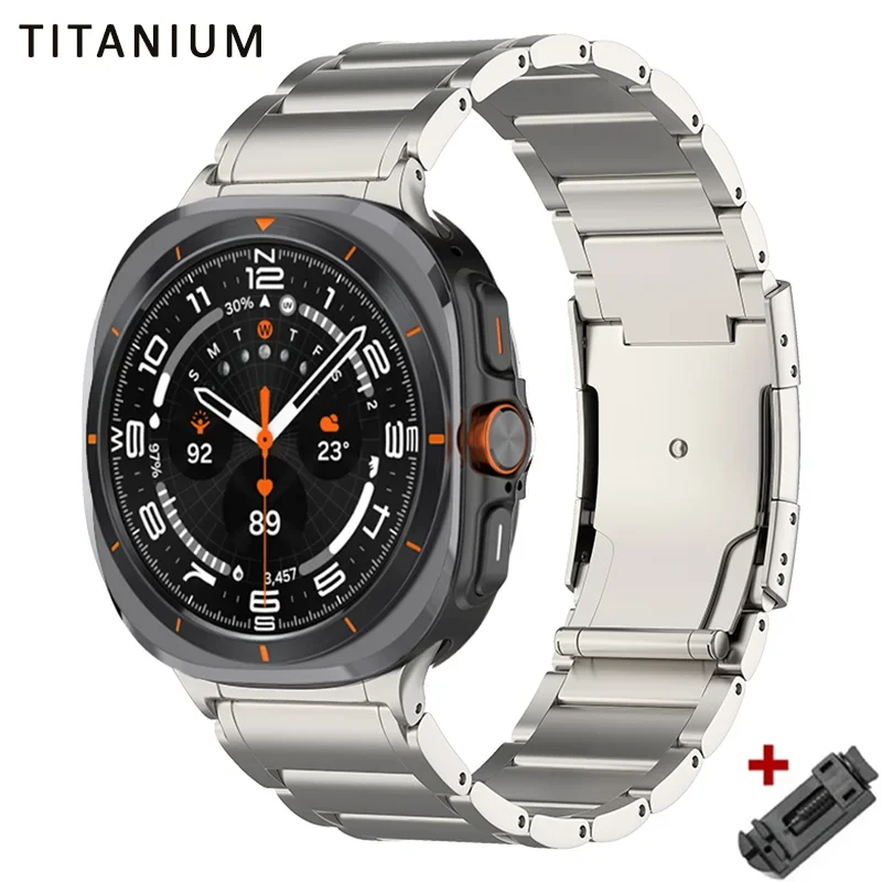 

No Gaps Titanium Watch Strap For Samsung Galaxy Watch 7 Ultra Luxury Metal Bracelet For Samsung Galaxy Watch Ultra 47MM Correa