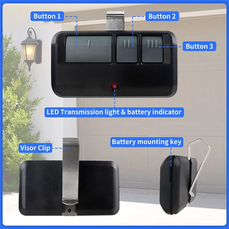 893MAX Garage Door Opener Remote for LiftMaster/Chamberlain/Craftsman Garage Door Opener Remote Universal - 2 Pack