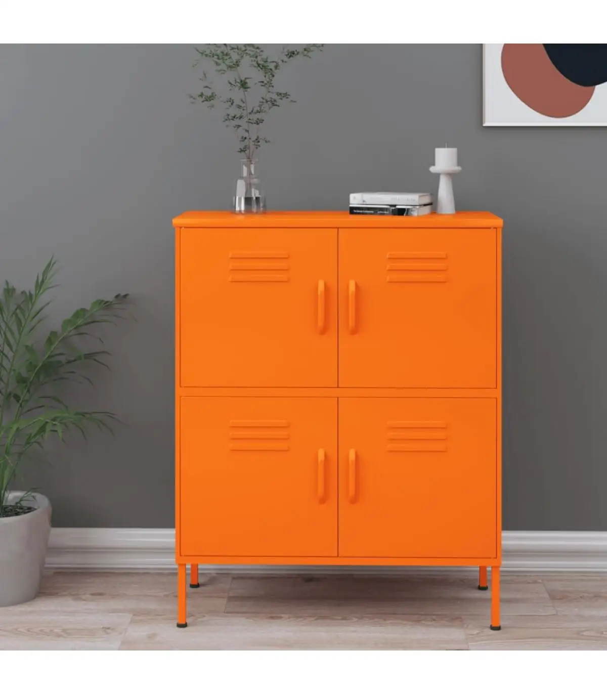 Lockers and storage cabinets storage cabinet steel Orange 80x35x101,5 cm