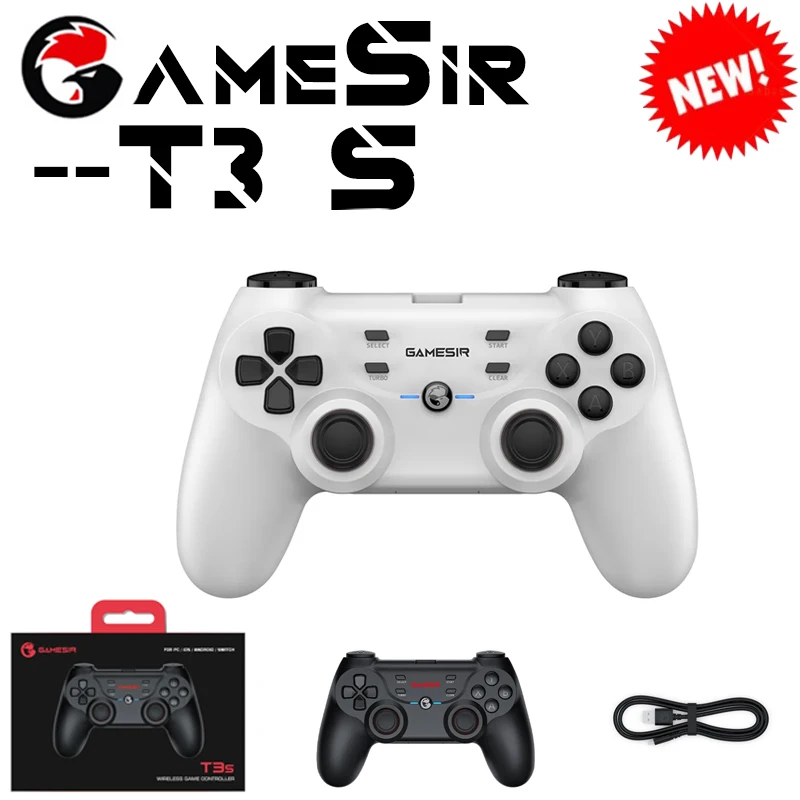 GameSir T3S Wireless Gamepad Game Controller PC Joystick - for Android TV Box Desktop Computer Laptop Windows 7 10 11