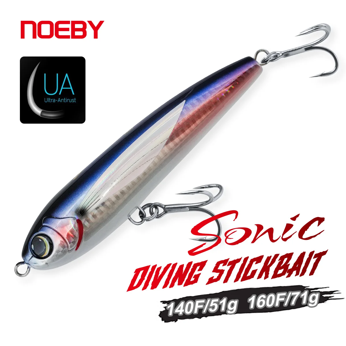 

NOEBY Diving Stickbait 140мм 51г 160мм 71г Sonic Surface Pencil Lure Wobbler для морской рыбалки на крупную дичь: бонито, кингфиш, тунец