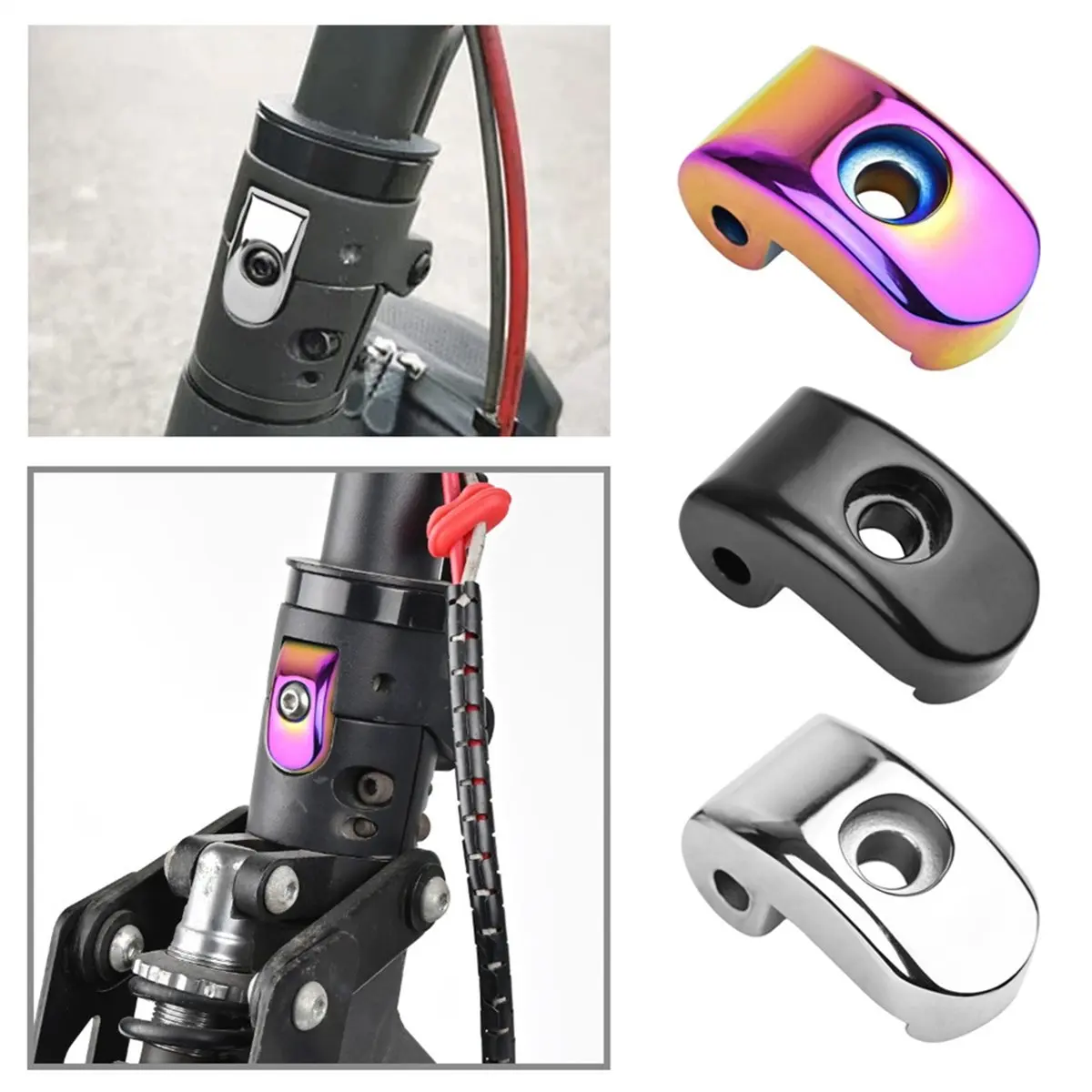 (X07A) Scooter Folding Hook Reinforced Electric Scooter Folding Lock Buckle for Xiaomi M365/Pro Electric Scooter Accessories,C