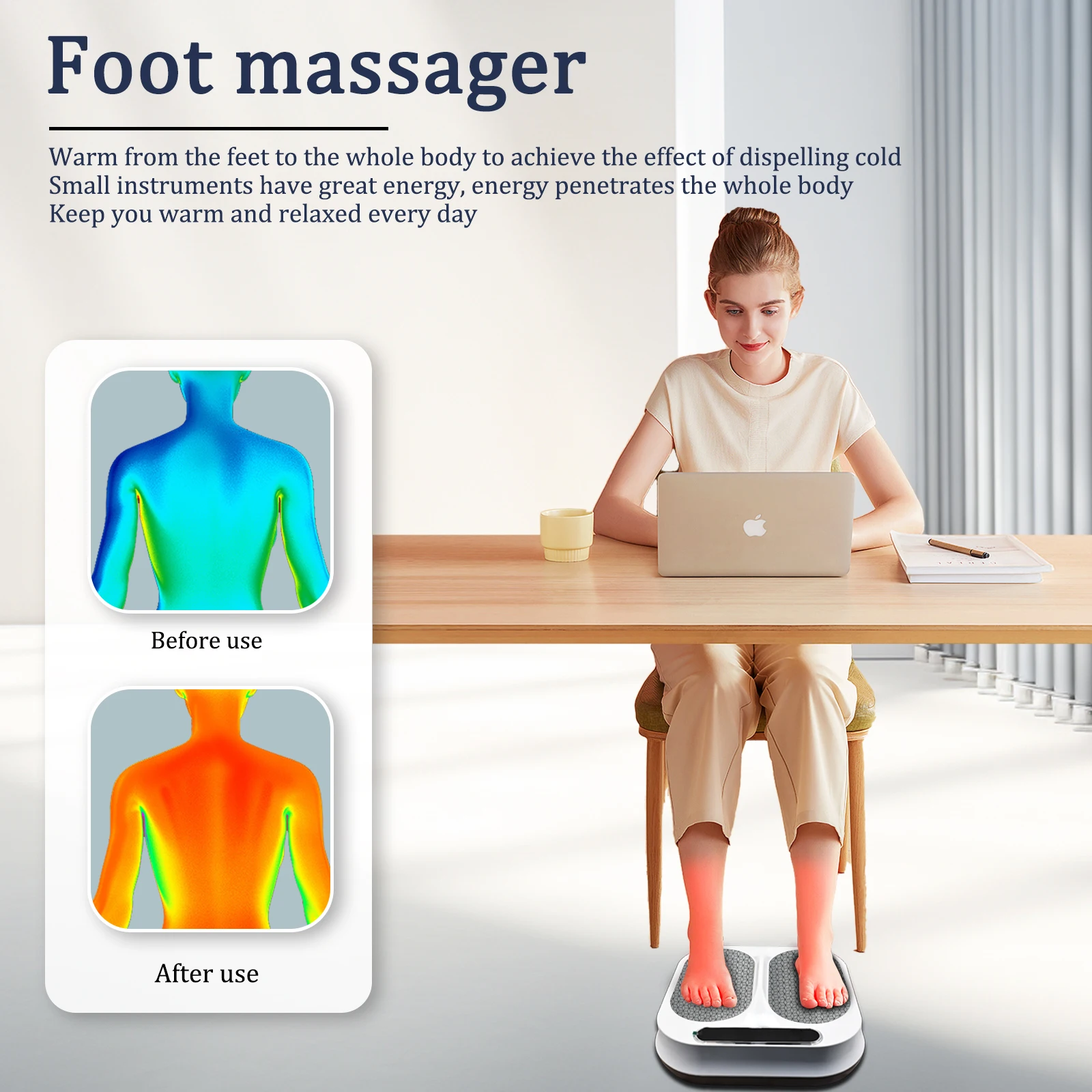 P99 Itera Terahertz Fußheizung Massagegerät Therapiegerät Terahertz Aktivator Pulsohlen Therapie Home Massage Dredge Meridian – Detail 4