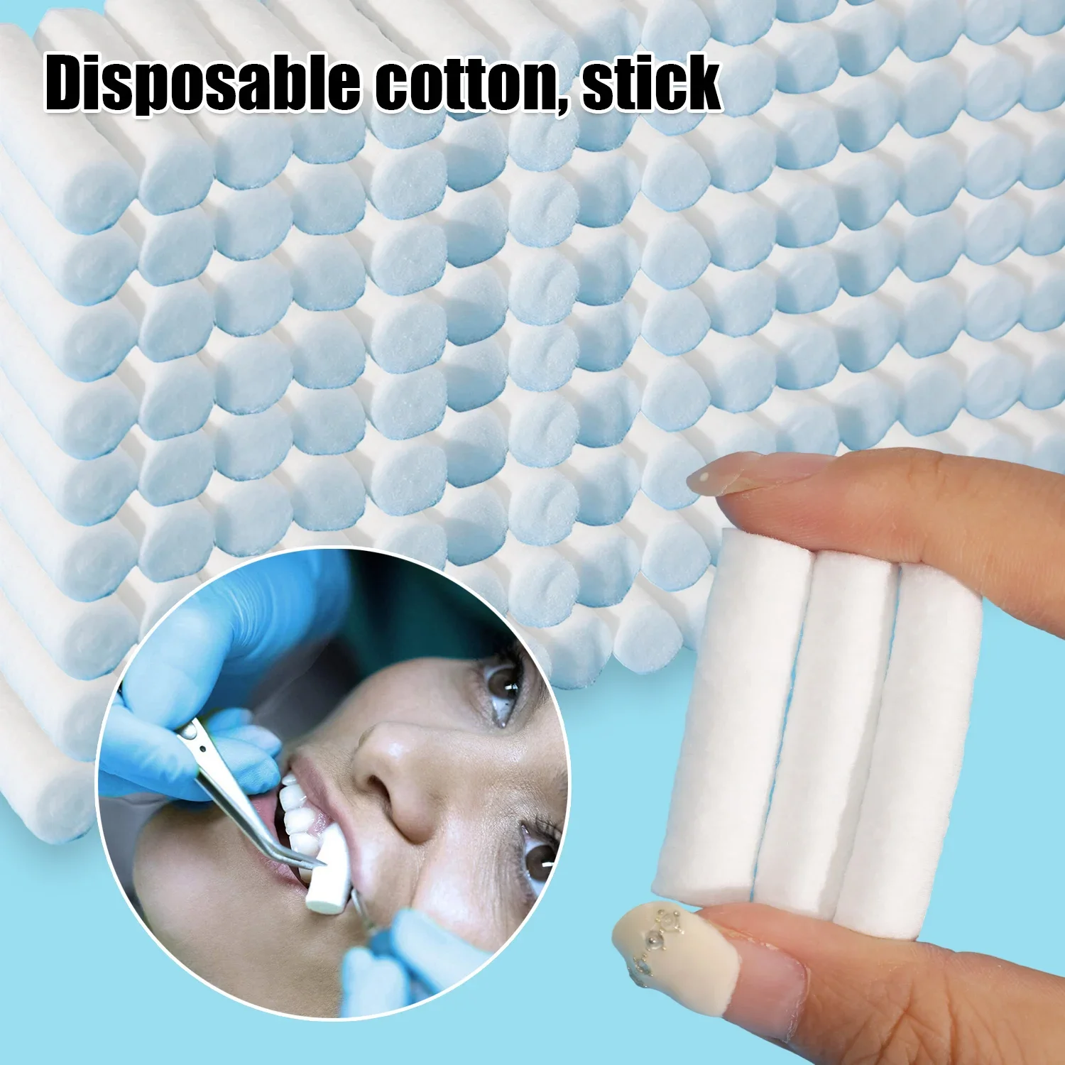50/100 قطعة لفة قطن للأسنان مادة طبيب الأسنان منتج تبييض الأسنان تنظيف جراحي لفات قطنية مواد مستهلكة عالية الامتصاص #3