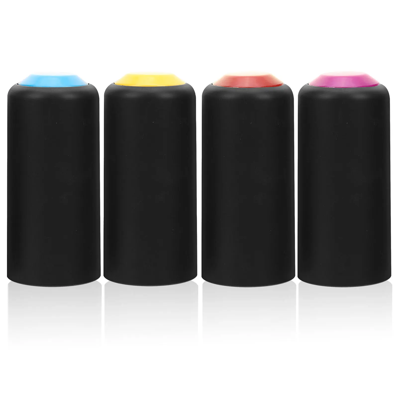 4pcs Wireless Microphone Accessories Durable Plastic Covers Replacement Caps Red Yellow Purple Mic Part Protective