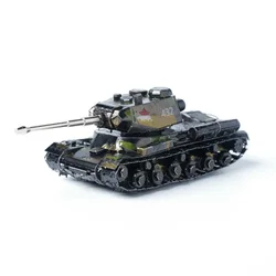JS-2 Tanque Pesado 3D Metal Puzzle, Aço Inoxidável, DIY Montado Modelo Kits, Adulto Handmade, Glue-Free Jigsaw Puzzle Brinquedos, Colorido