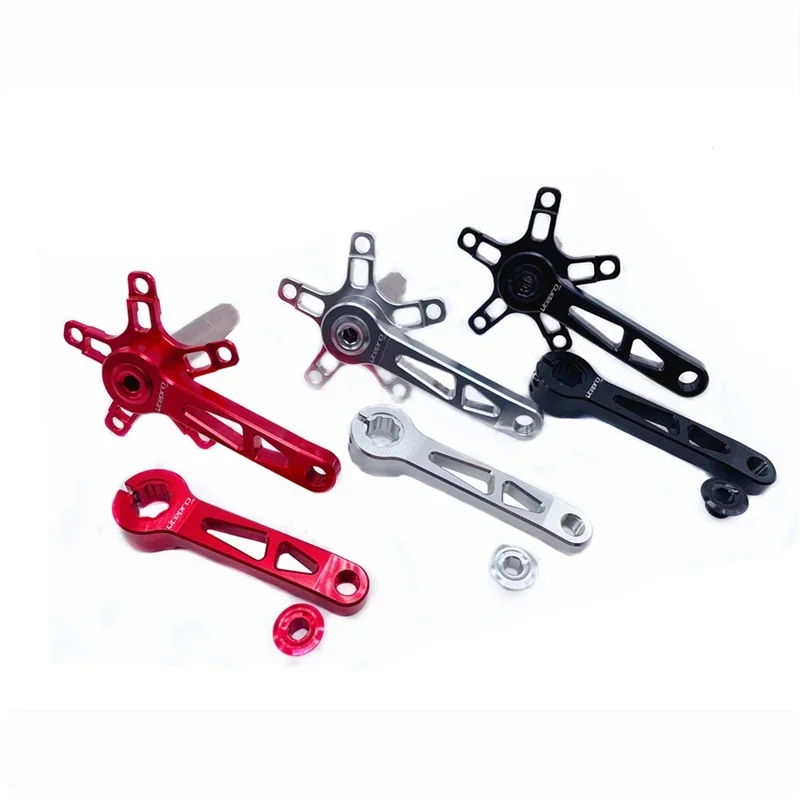 LITEPRO Folding Bike Hollow Integral Crank EIEIO Aluminum Alloy  Five Claw Cranks With Bottom Bracket Bicycle Parts