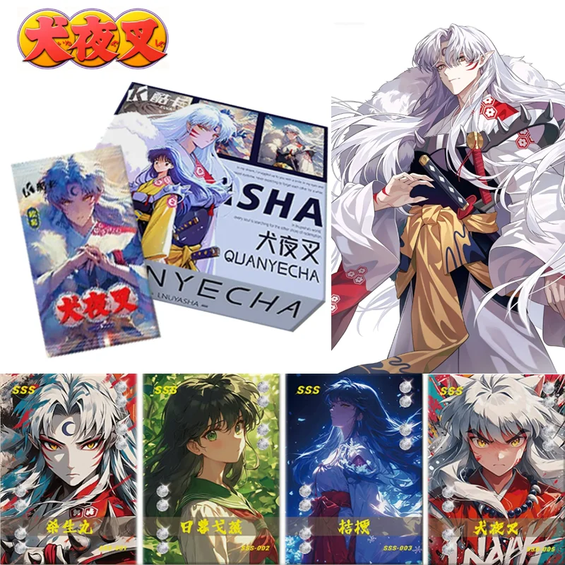 coleccion-de-tarjetas-originales-de-inuyasha-set-completo-anime-higurashi-kagome-kikyo-tarjetas-de-papel-regalo-de-cumpleanos-para-ninos-tarjetas-de-juego-juguetes-de-mesa
