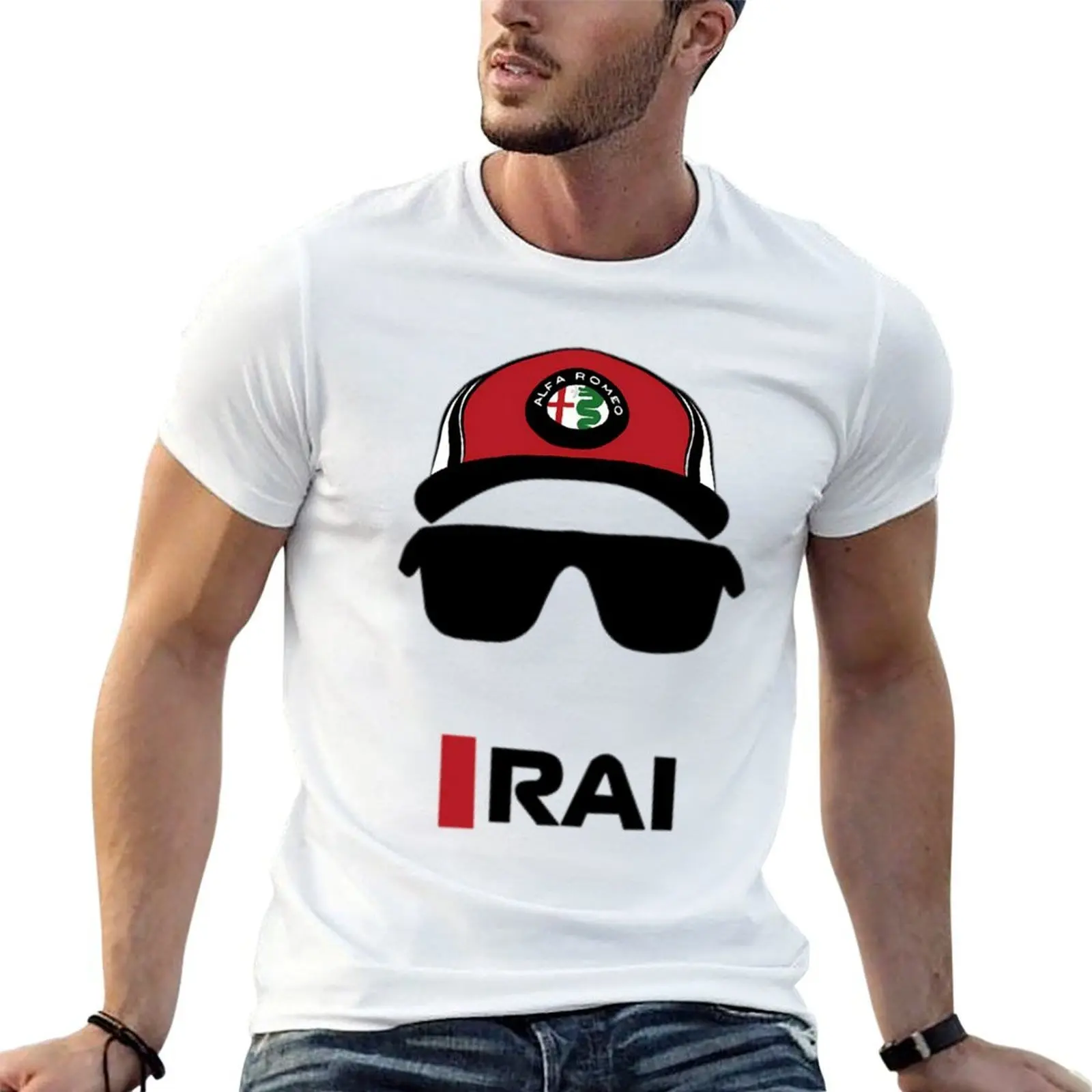 

Raikkonen Glasses \t T-Shirt man t shirt cotton high quality t shirts for man graphic vintage t shirts for man slim fit T-shirt