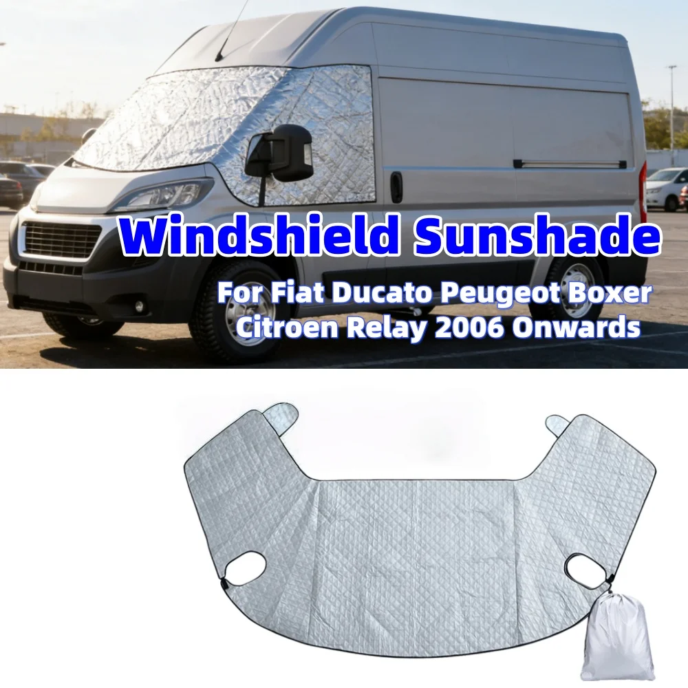 

RV Windshield Sunshade Side Window Sunshade Wind Deflectors Bug Guards Snow Shield For Fiat Ducato Peugeot Boxer Citroen Relay