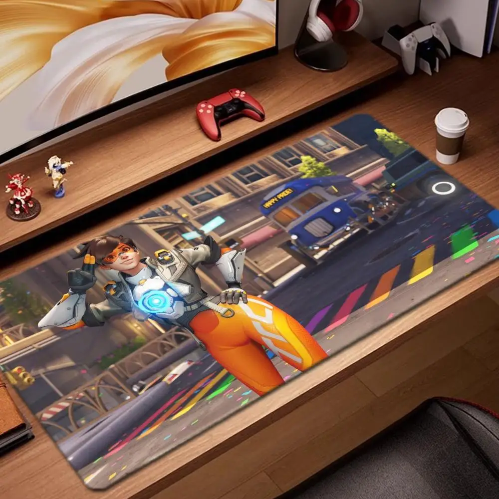 

Overwatch 2 Mouse Pad Game Accessories keyboard pad XXL large locking edge 900X400 mm table mat Gaming mousepad