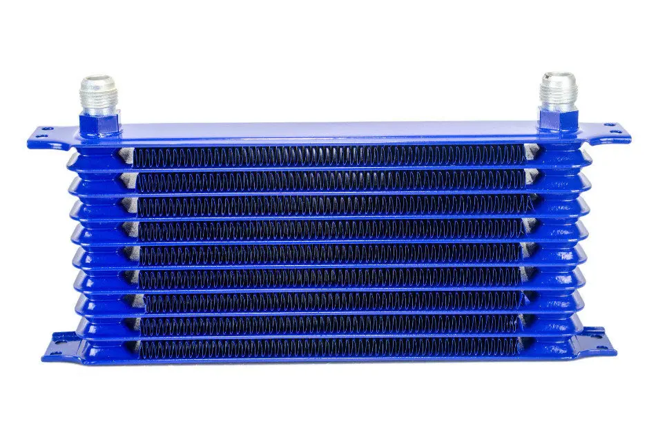 WLR RACING - BLUE UNIVERSAL 10ROW 10AN- 10AN UNIVERSAL ENGINE TRANSMISSION OIL COOLER TRUST TYPE WLR5110B