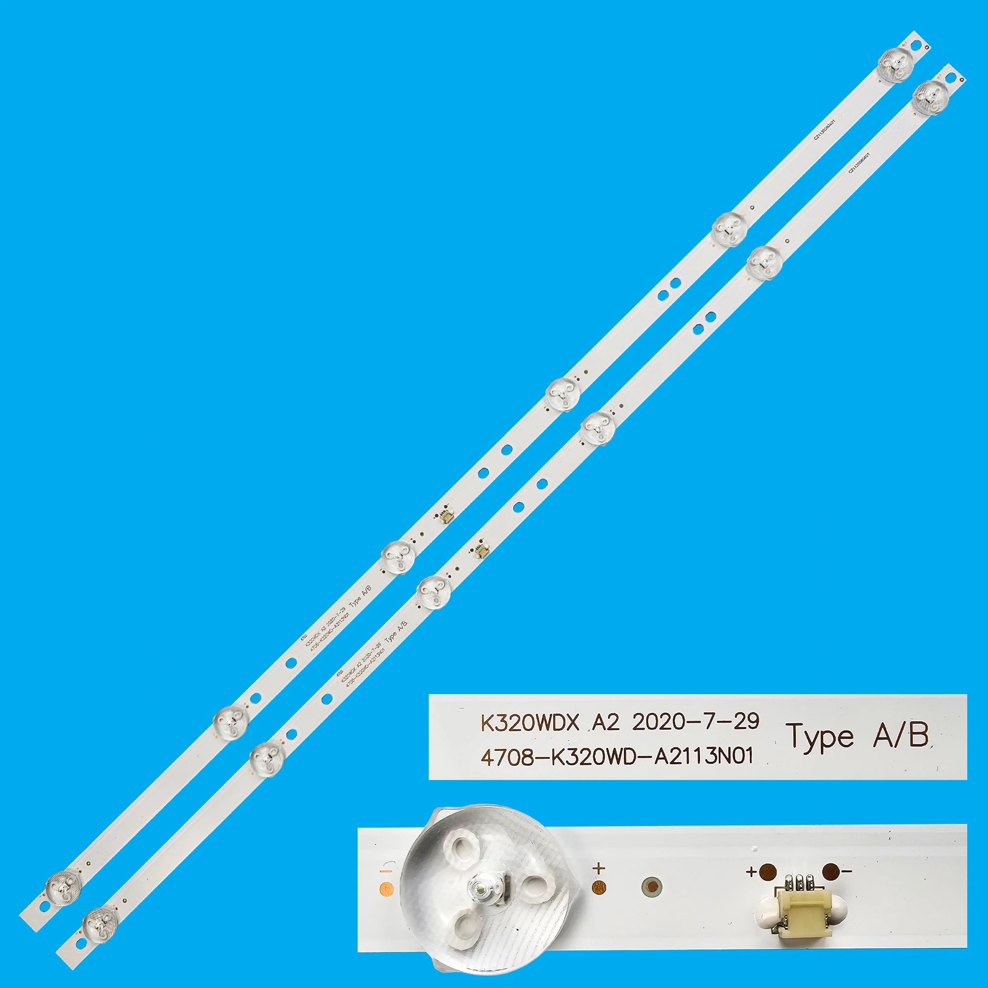 LED Backlight strip 6 lamp for 4708-K320WD-A2113N01 A1113N11 TX-32FR250K K320WDX A1 A2 A B Type 2T-C32ACSA 32S2800EV 32PHS4062