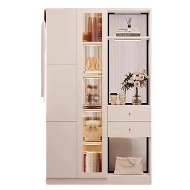 ^-^Luxury Wood Living Room Cabinets Mobile Storage Filing Shelf Cabinets Shoe Drawers Bookcase Closet Salon Furniture