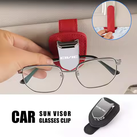 Car Sun Visor Glasses Storage Box Sunglasses Holder For Honda Civic Fit Jazz Accord Pilot Passport Stepwgn CRV BRV HRV Insight