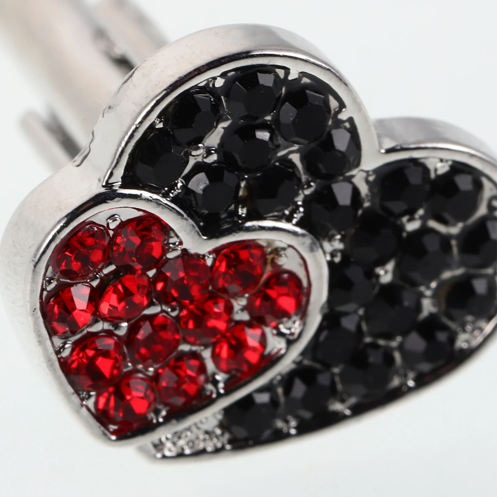 2 pezzi gemelli con strass a forma di cuore per donna uomo camicia borchie bottoni manica gioielli di moda accessorio abito smoking matrimonio