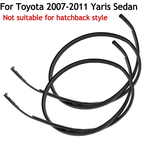 Imagen 2 del producto 2 uds izquierda y derecha para Toyota Yaris Sedan 2007 2008 2009 2010 2011 moldura de techo reemplazo # 75551-52160 75552-52140