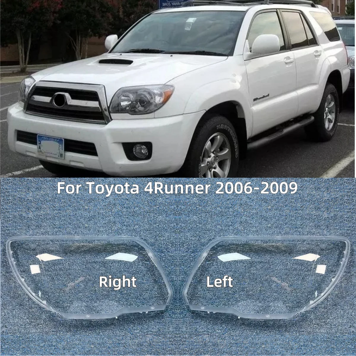 

Pop для Toyota 4Runner 2006 2007 2008 2009, запасные части для салона автомобиля, фары, стекло, прозрачный корпус